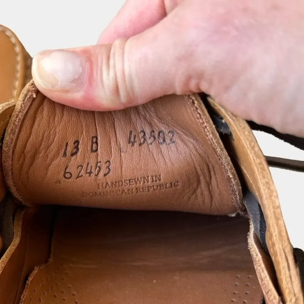 Allen Edmonds Eastport Boat Shoes Men’s 13B Leather Deck Brown Preppy Coastal